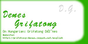 denes grifatong business card